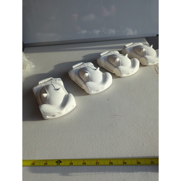 Lot of 4 Bisque Imports Ceramic, Ready to Paint Super Sports Car - Picture 2 of 6